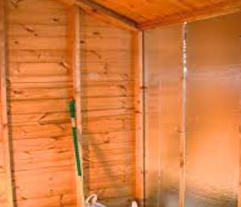 silver pir insulation inside shed