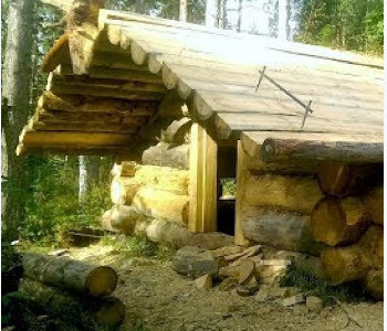 first wood human house