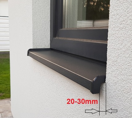 window sill extender overhang distance