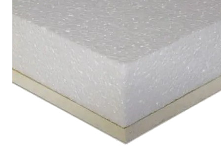 corner of insulated  plasterboard with eps