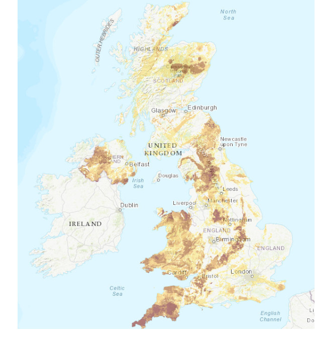 UK gas map