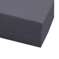 corner of grey polystyrene used for external wall insulation system