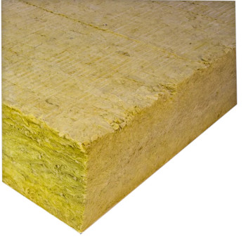 corner of rock wool roof insulation slab