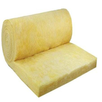 roll of yellow fibreglass roof insulation